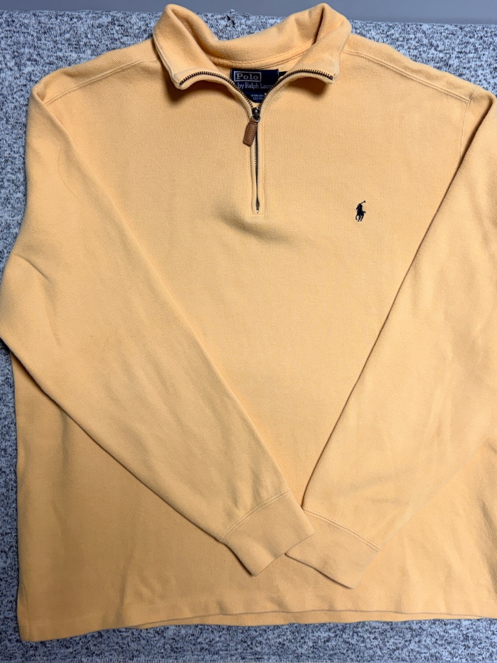 Ralph Lauren Men’s Yellow quarter zip Sweater